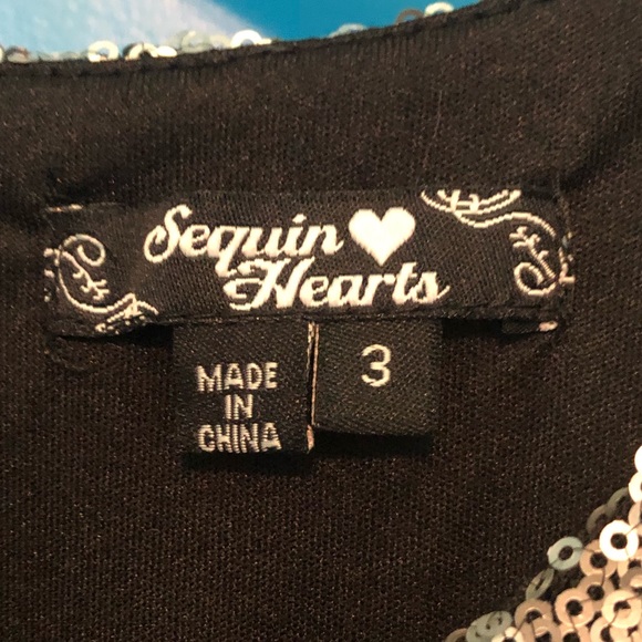 Sequin Hearts Bodycon Formal Cocktail Dress - Picture 3 of 5